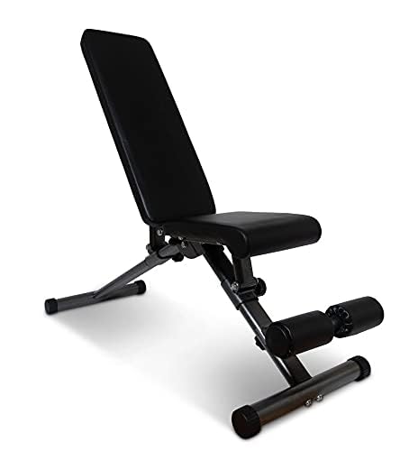 KEWLTAX Foldable Adjustable Weight Bench for Home Gym - Portable Strength Training Workout Bench for Full Body Exercise - Perfect for Small Spaces & Travel Fitness