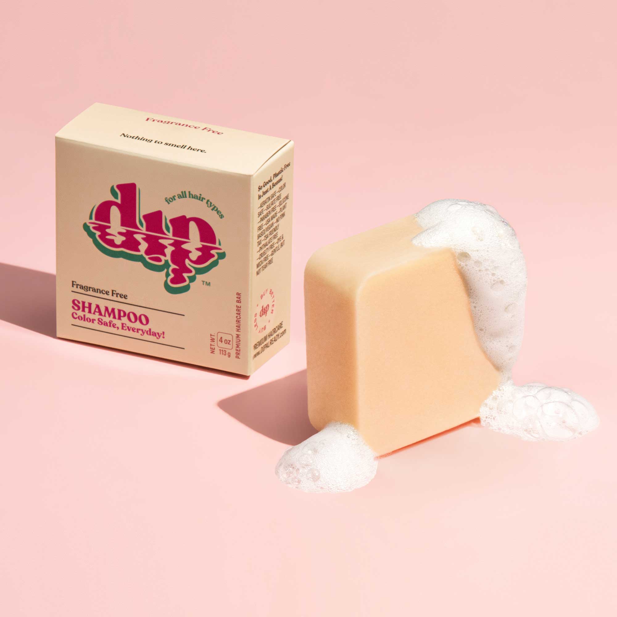 Fragrance-Free Color Safe Shampoo Bar for Daily Use - Gentle Cleansing for Color-Treated Hair at Home & Travel