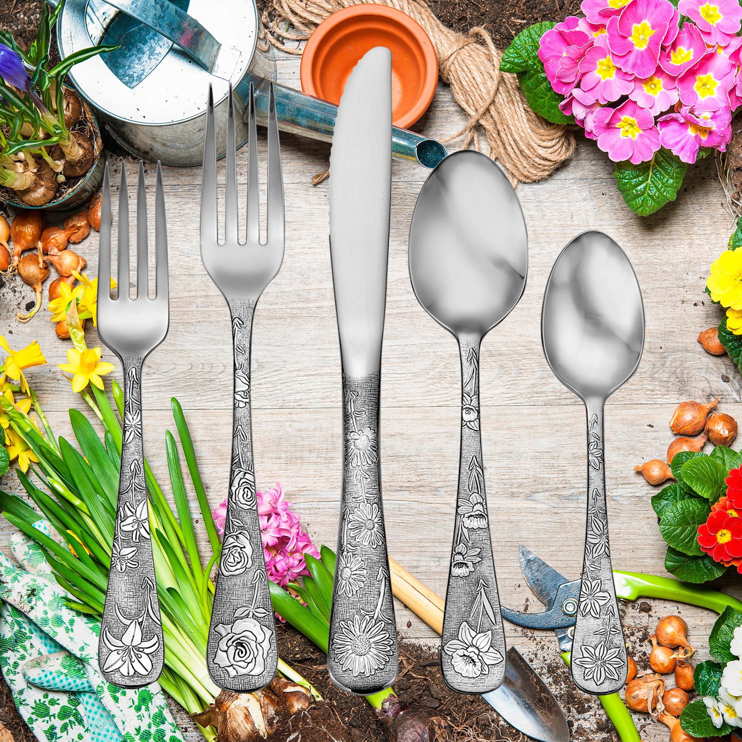 American Garden 65-Piece Gardening Tool Set with Storage Case - Perfect for Planting, Weeding, and Landscaping in Your Backyard or Greenhouse