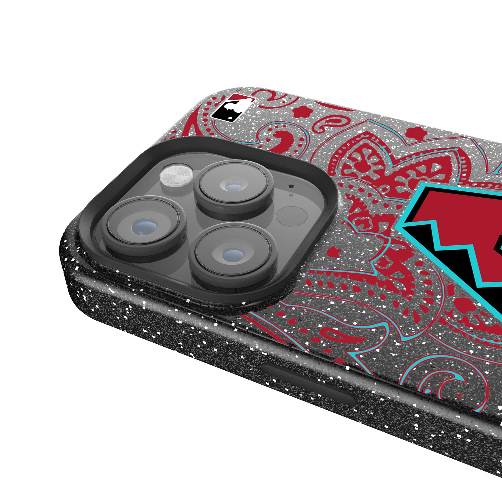 Arizona Diamondbacks Paisley Bling Rhinestone Phone Case for iPhone & Samsung - Stylish Protective Cover for Baseball Fans & Game Day Outfits