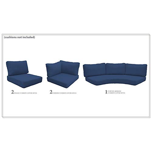 TK Classics Navy Blue Barbados-06k Outdoor Furniture Cover Set - Waterproof, UV Resistant - Perfect for Patio, Deck, and Poolside Furniture Protection (Cushions Not Included)