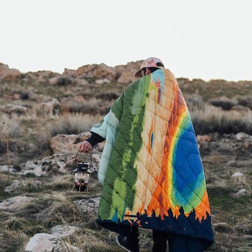 Rumpl Original Puffy Blanket - 100% Recycled Polyester Insulated Camping Blanket | Lightweight, Water-Resistant & Packable Outdoor Puffer Blanket (52