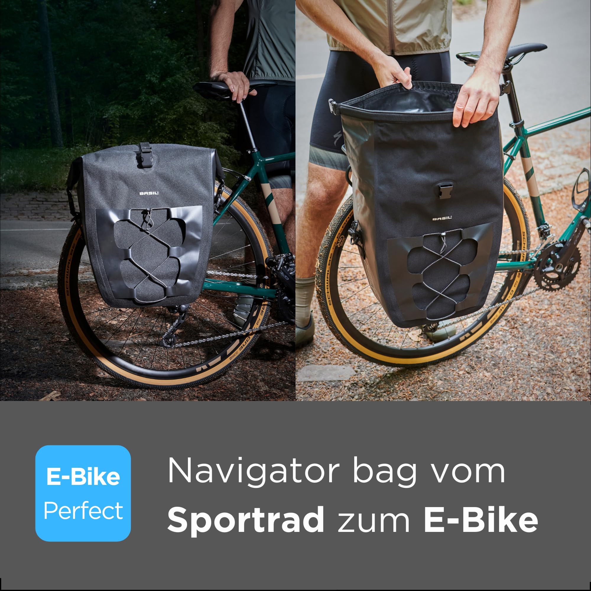 Basil Bloom Field Shopper Bicycle Bag - Waterproof Bike Basket Bag for Commuting & Shopping (Sky Blue) | Perfect for Urban Cycling, Grocery Trips & Farmers Market Visits