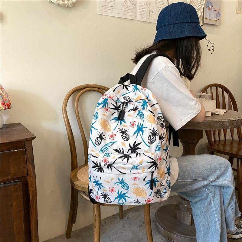 Bhoomika Girls Backpack for School - Indian Style Graffiti Print Fashionable Female Student Bag | Perfect for School, College, Travel & Daily Use