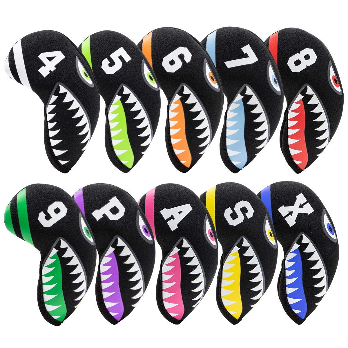 **Premium Neoprene Golf Iron Head Covers Set (4/10pcs) – Colorful Numbered Club Protectors for All Brands – Perfect for Travel & Course Protection**