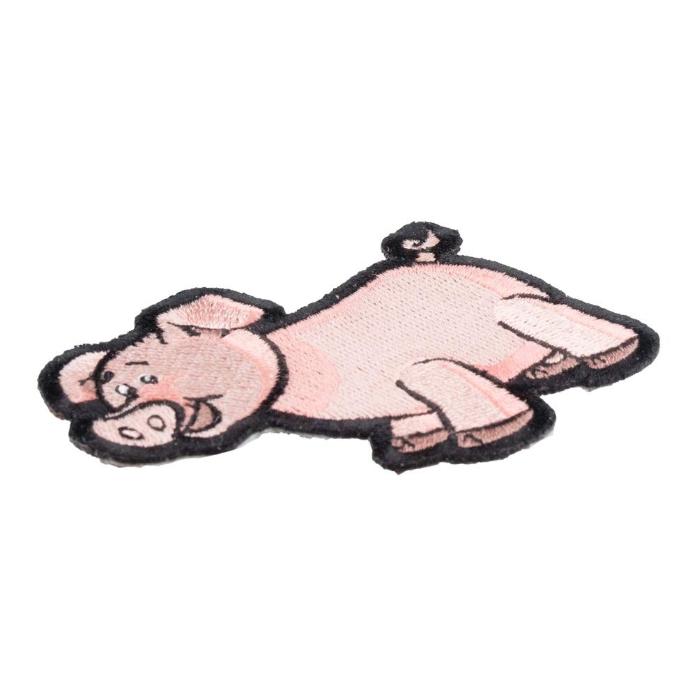 Adorable Light Pink Pig Iron-On Patch - Farm Animal Embroidered Applique for DIY Clothing, Hats & Bags - Perfect for Kids' Crafts, Costumes & Farm-Themed Decor