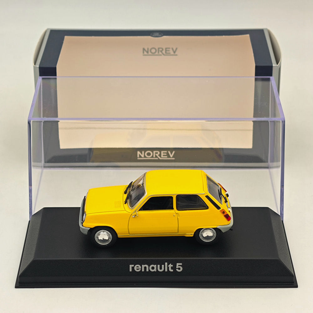1/43 Scale Norev Renault 5 TL Yellow Diecast Model Car - Limited Edition Collectible for Display & Racing Enthusiasts - Perfect for Home Decor, Office Display, and Model Car Collections