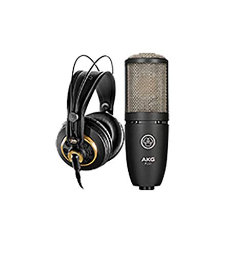 AKG K240 STUDIO Semi-Open Over-Ear Professional Studio Headphones with P220 Vocal Condenser Microphone - Perfect for Recording, Podcasting & Home Studio Use