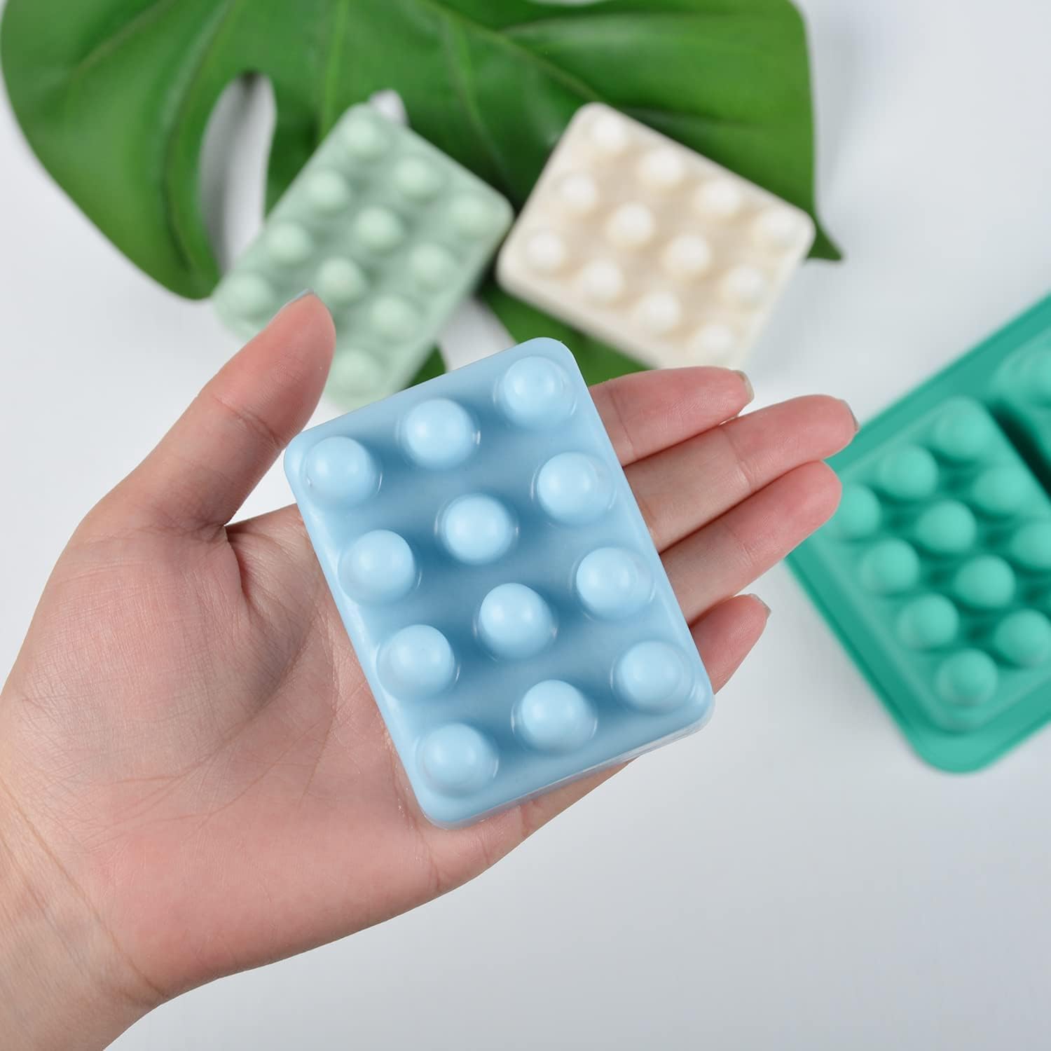 APSAMBR 4-Cavity Rectangle Silicone Soap Molds - Food Grade, BPA Free Soap Making Trays for DIY Bar Soap, Massage Bars & Scalp Molds | Perfect for Handmade Soap Crafting, Spa Treatments & Gift Making