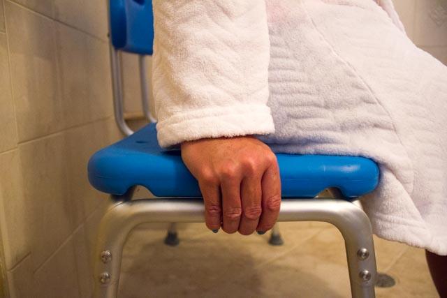 ALL ACCESS Bath Transfer Bench with CUTOUT & Removable Insert - Shower Safety Seat for Elderly, Disabled & Post-Surgery Recovery - Non-Slip Bathroom Mobility Aid for Home & Healthcare Facilities
