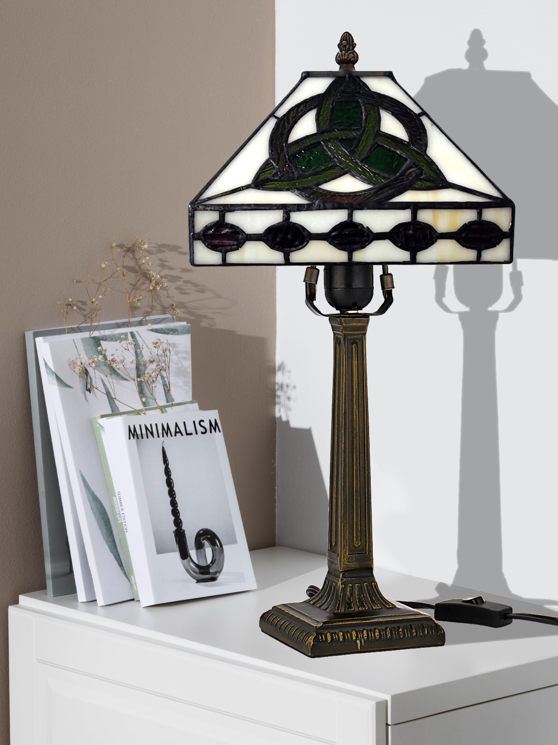 KY&BOSAM Tiffany Round Celtic Table Lamp - 18