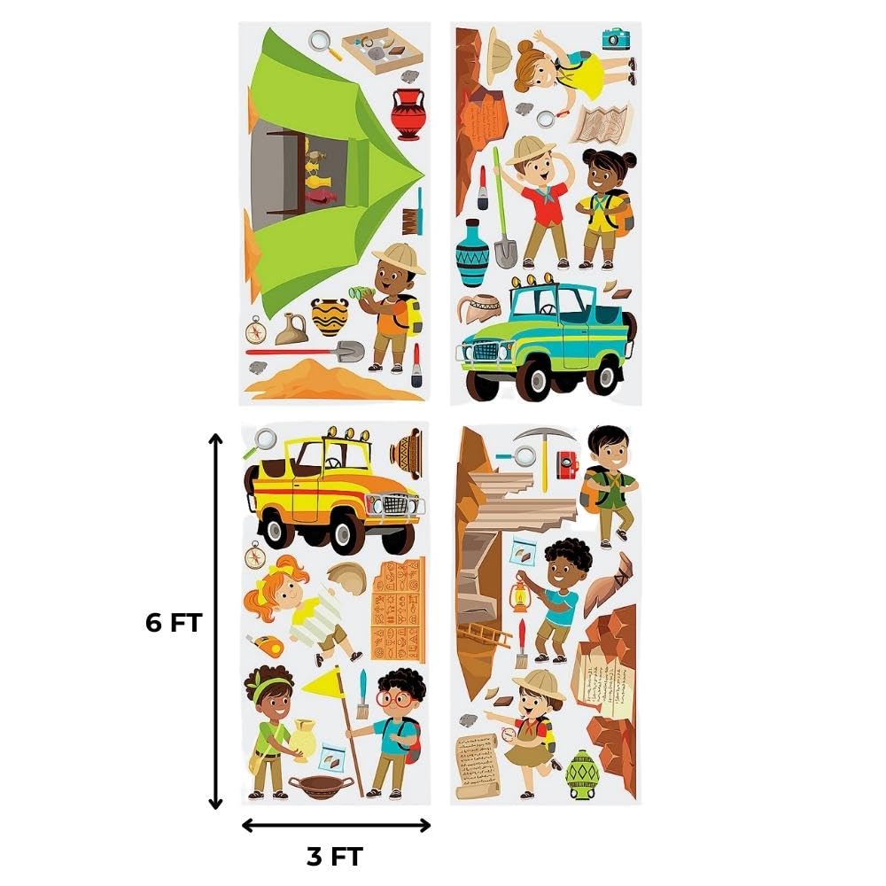Fun Express DIG VBS DAR Party Decor Set - 4-Piece Vacation Bible School Supplies for Sunday School, Church Events & Kids Bible Study Decorations