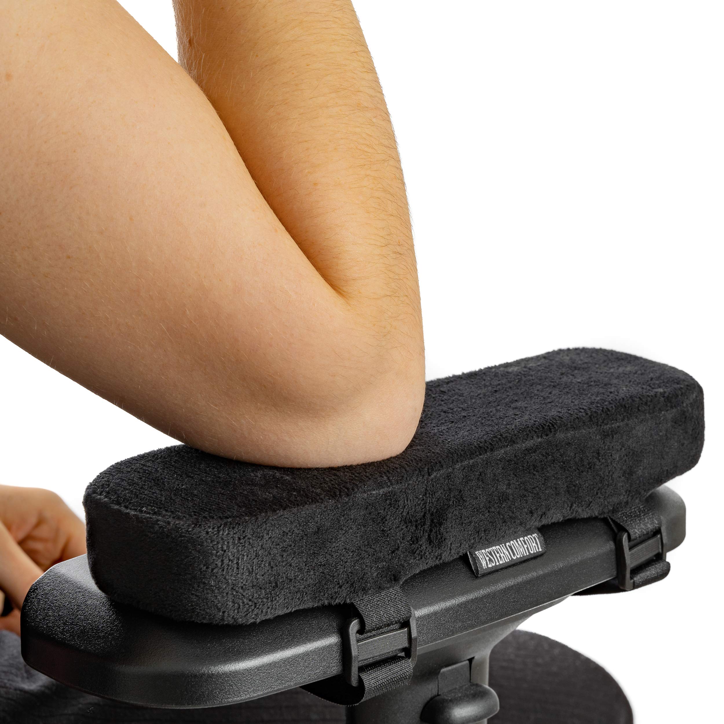 Western Comfort Office Chair Arm Pads - Soft Memory Foam Armrest Covers for Desk & Gaming Chairs - Elbow Support & Comfort for Long Work Hours, Typing, and Gaming Sessions
