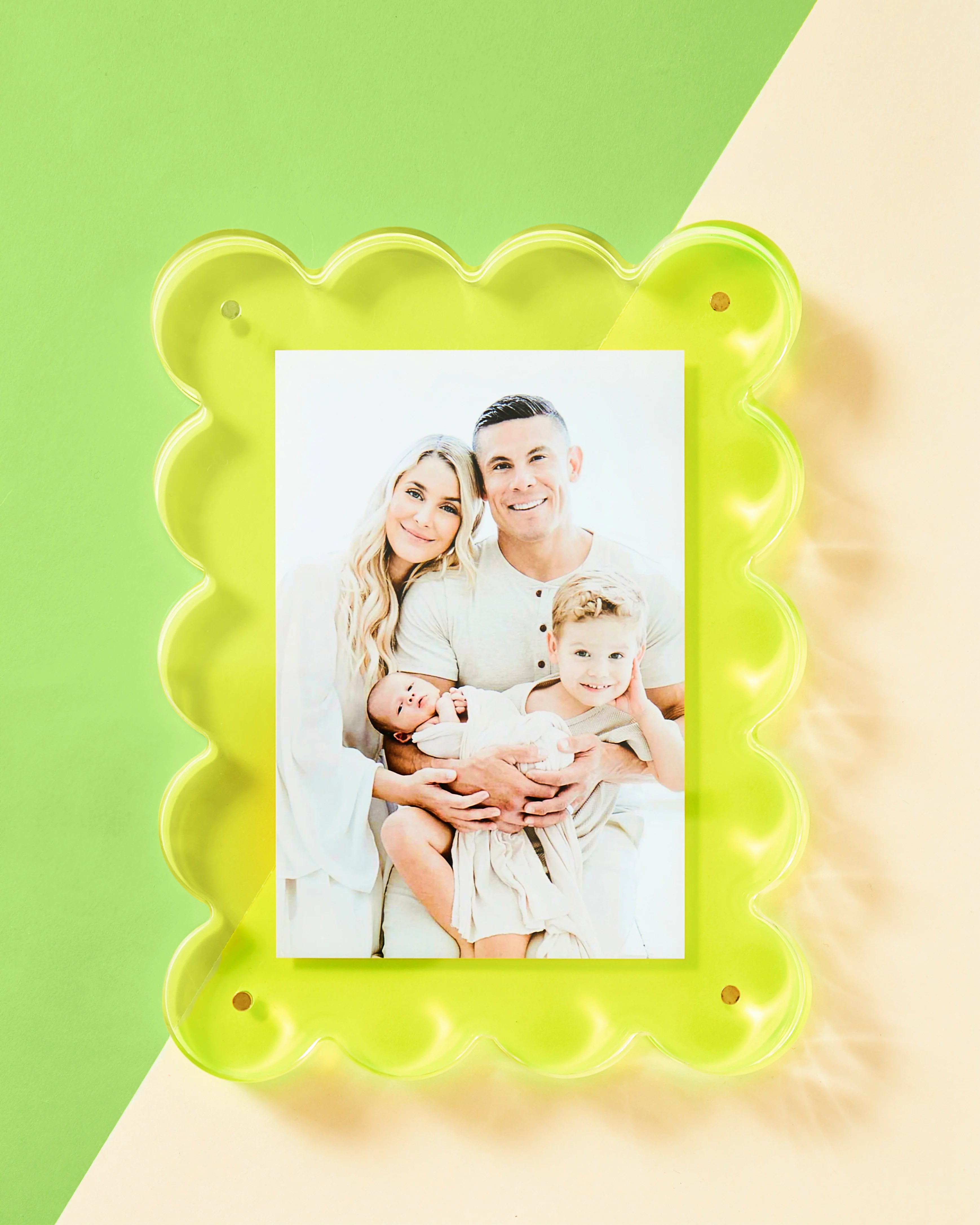 Acrylic Picture Frame Neon Lime - Modern Display for Photos, Artwork & Memorabilia - Perfect for Home, Office & Gift Decor