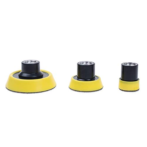 3Pcs M10 Air Angle Grinder Polish Pad Kit - 1/2/3 Inch Hook & Loop Backing Pads for Sanding Discs - Compatible with Sanders & Abrasive Tools (Red) - Perfect for Metal Polishing, Wood Sanding & DIY Projects