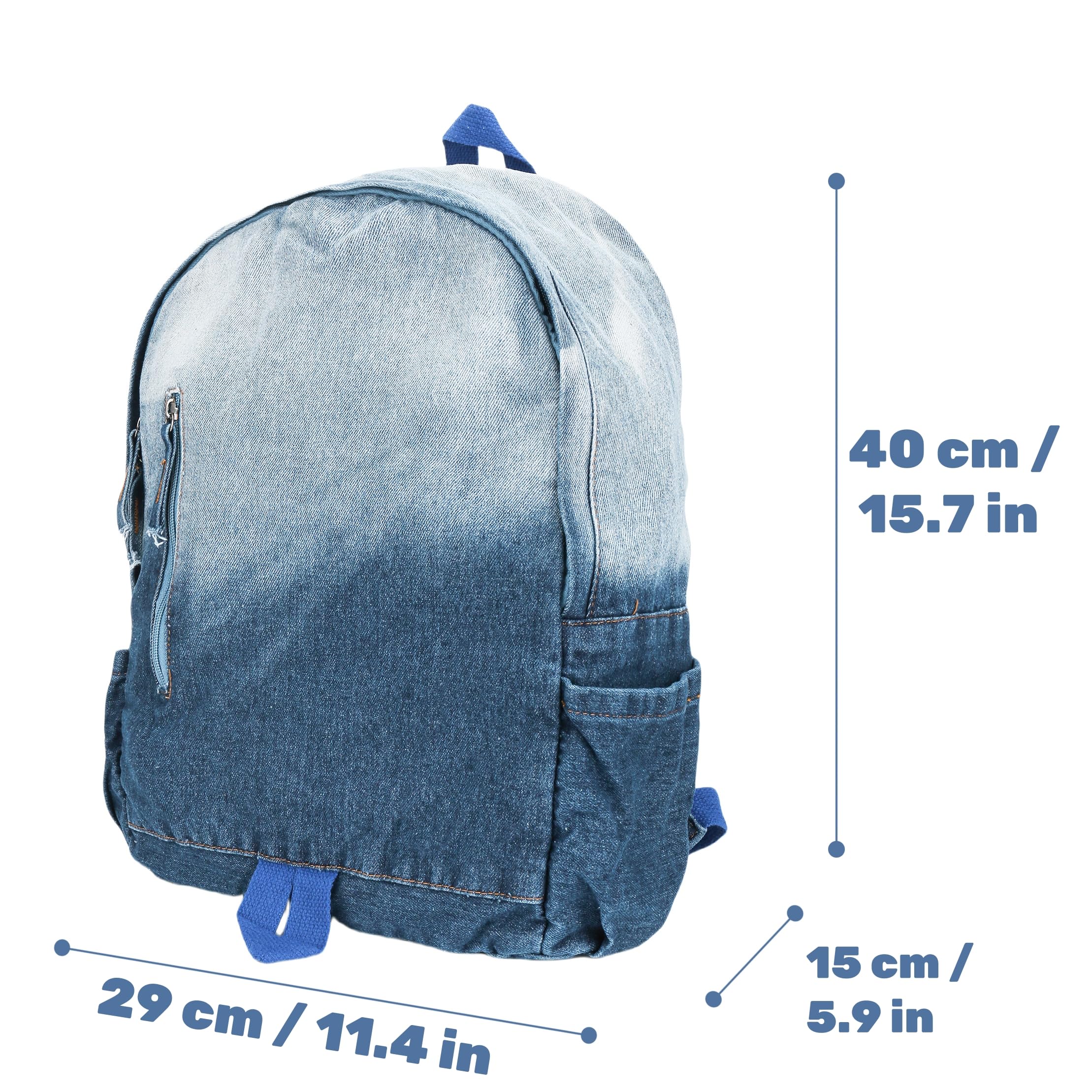 Stylish Black Denim Backpack for Women - Large Capacity Travel Backpack with Multiple Pockets | Perfect for College, Commuting & Weekend Getaways