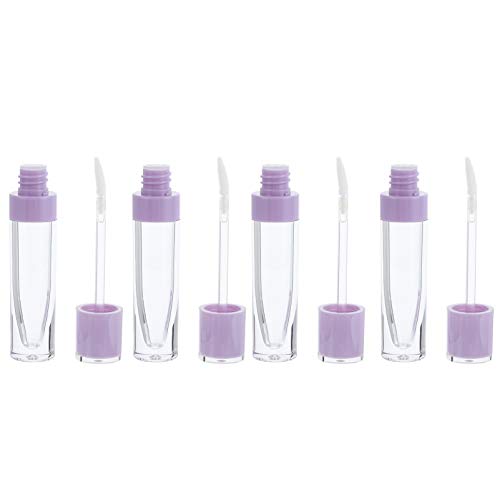 HEALLILY 10pcs Purple Glass Terrarium Lip Balm Bottles with Wand - DIY Lip Gloss & Lipstick Containers for Women | Perfect for Home Beauty Organizers, Gift Packaging & Cosmetic Storage