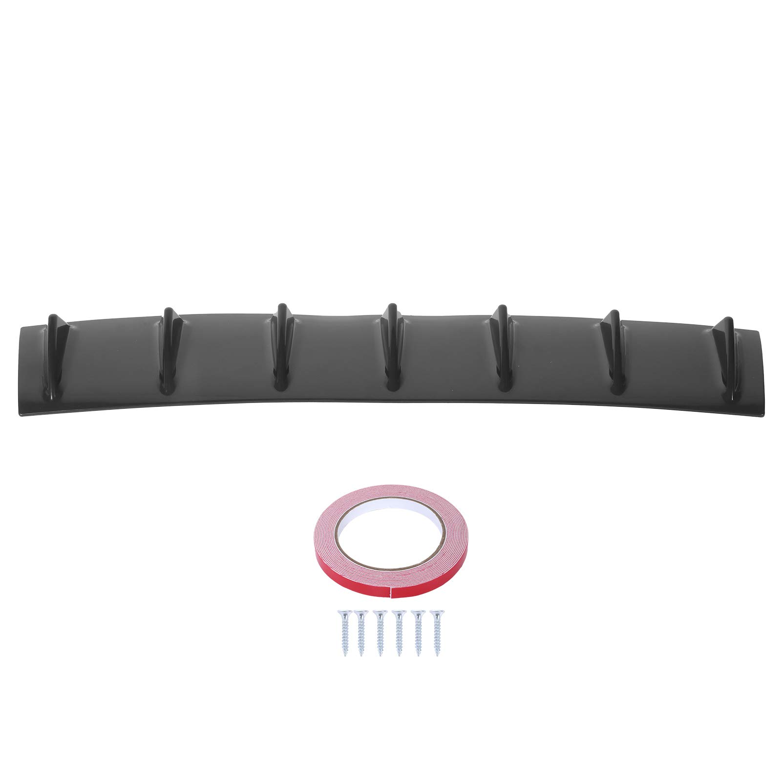 Universal Rear Bumper Lip Diffuser Spoiler - Glossy Black Weatherproof Shark Fin Design for Car Modification | Enhances Aerodynamics & Style | Perfect for Sports Cars, Tuners & Performance Vehicles
