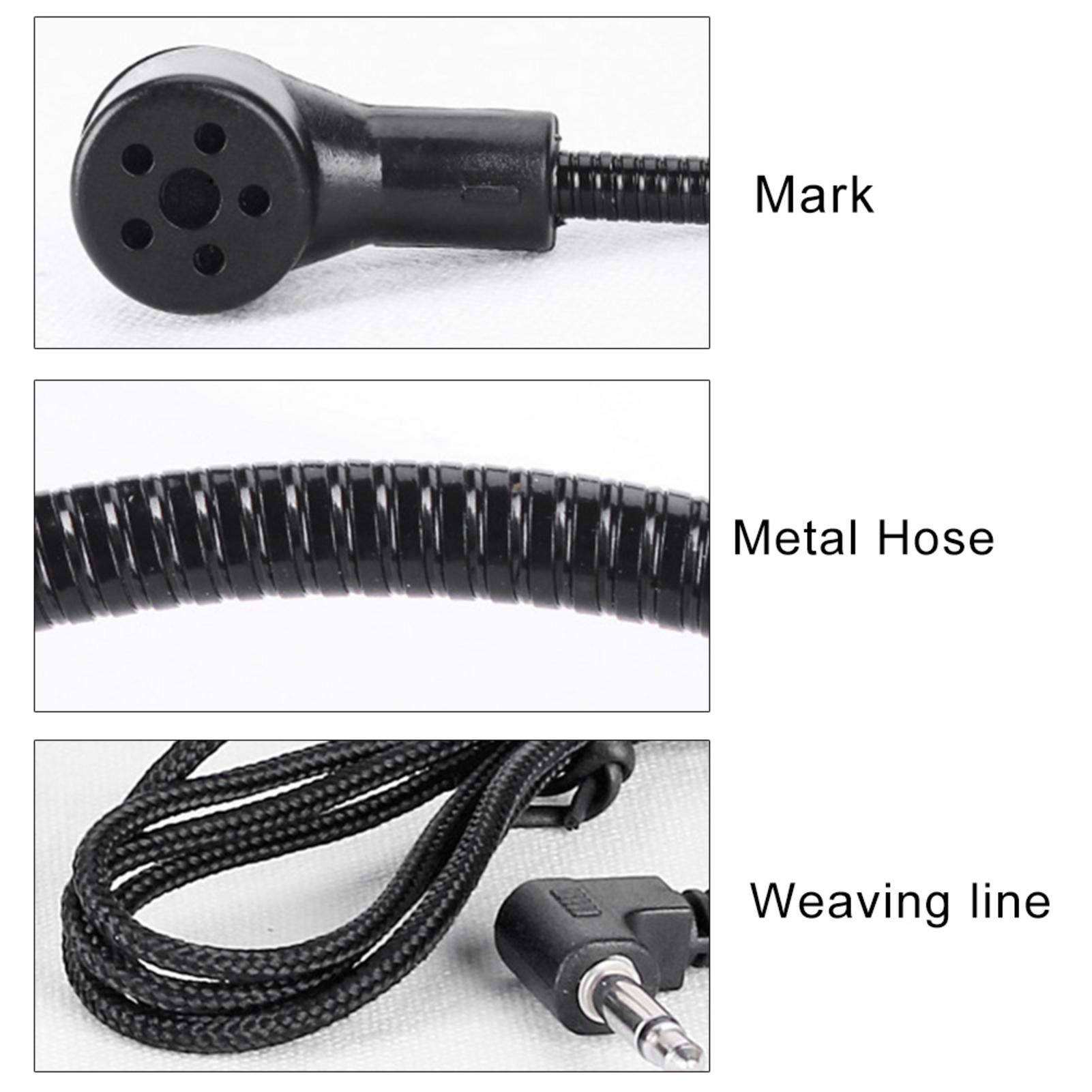 Professional 3.5mm Wired Headset Microphone with 1.0V-10V Amplifier - Lightweight High Fidelity Sound for TV Presenters, Broadcasters & Singers - Perfect for Live Streaming, Podcasting, and Studio Recording