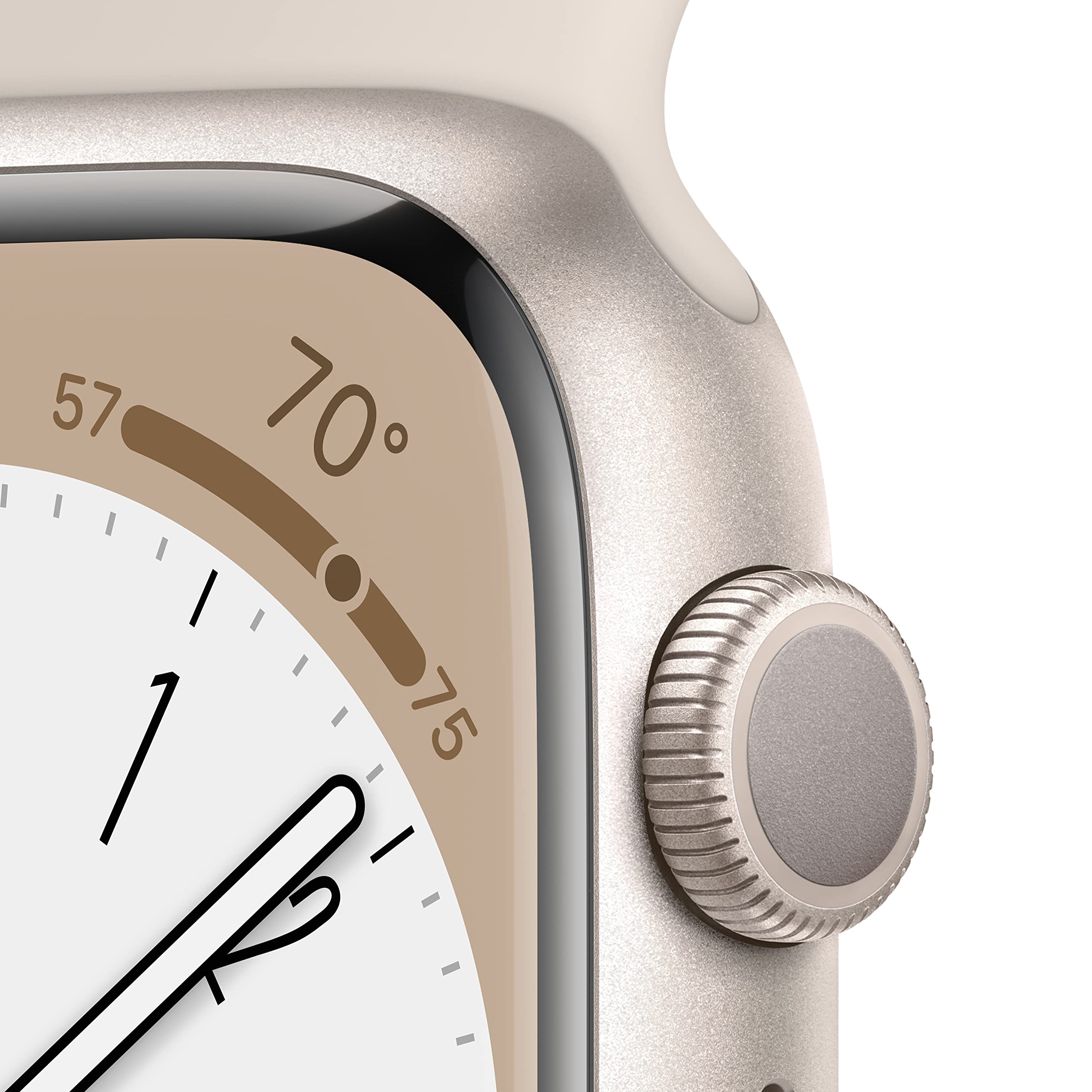 Apple Watch Series 8 (GPS, 45mm) - Starlight Aluminum Case with Starlight Sport Band | Renewed Premium Smartwatch for Fitness Tracking, Heart Rate Monitoring & Notifications | Perfect for Workouts, Running & Daily Wear