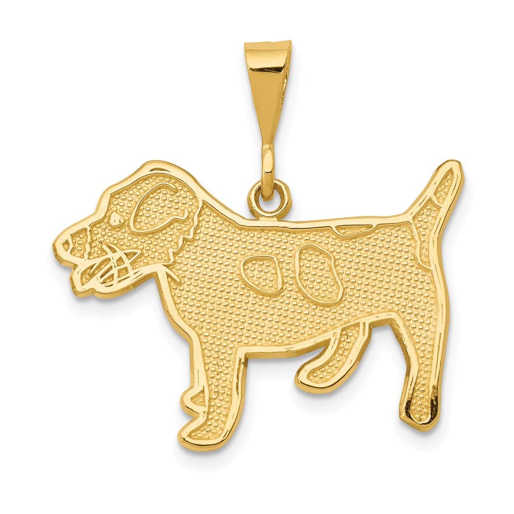 14k Yellow Gold Jack Russell Terrier Pendant - Perfect Gift for Dog Lovers