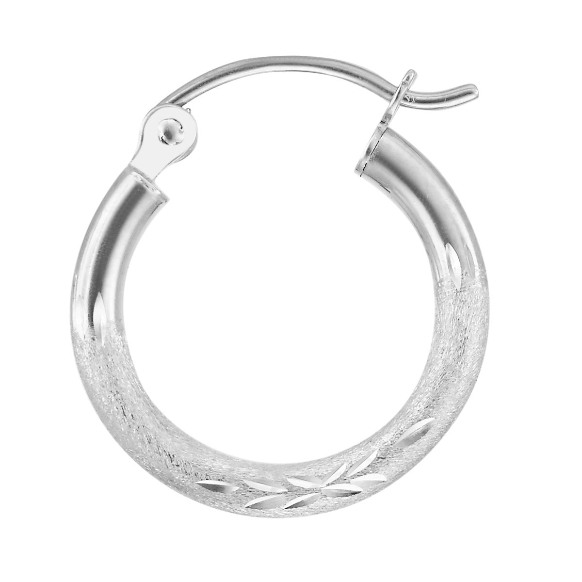 14K White Gold 2mm Thin Endless Hoop Earrings - 10 Sizes Available for Women | Perfect for Everyday Wear, Parties & Special Occasions