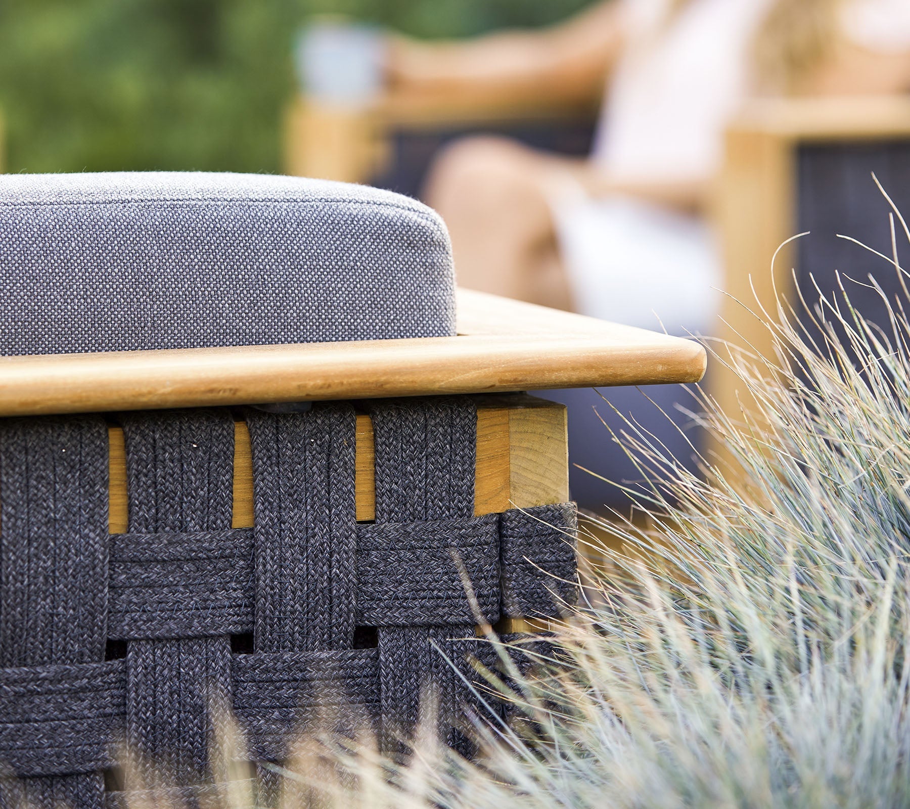 3-Seater Outdoor Teak Wood Sofa Set - Waterproof Cushions & Durable Frame for Patio, Garden, Poolside or Backyard Relaxation