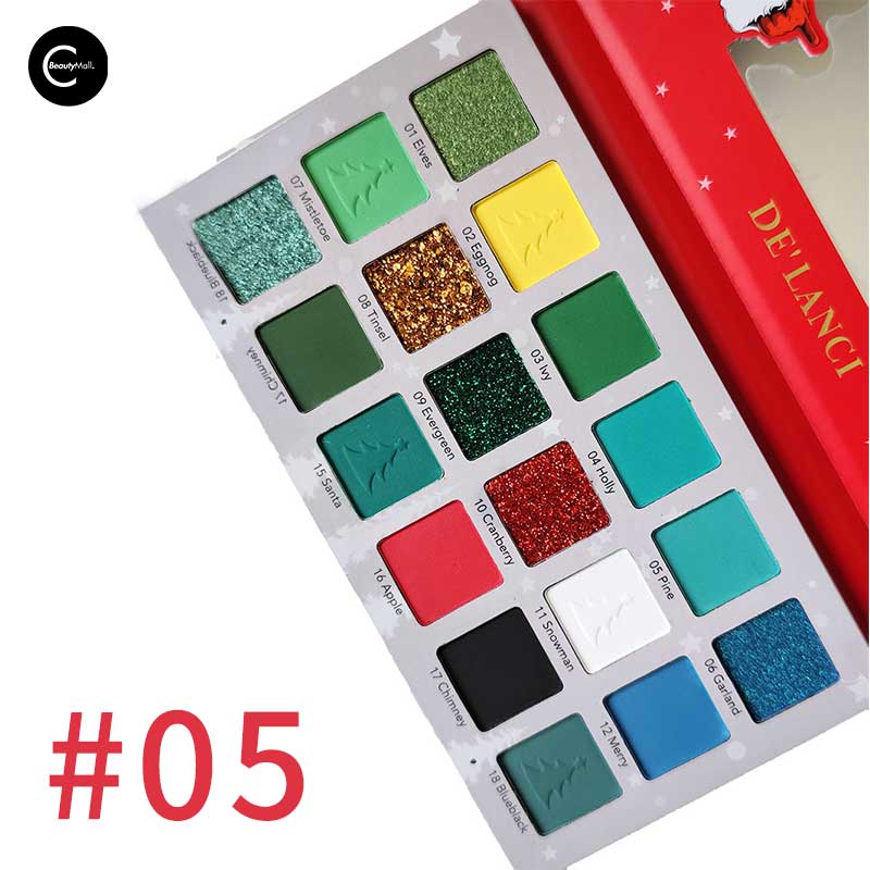 DE'LANCI Afflano Enchanted Emerald Eyeshadow Palette - Long Lasting Pigmented Makeup for Party, Wedding & Night Out - Vegan & Cruelty Free