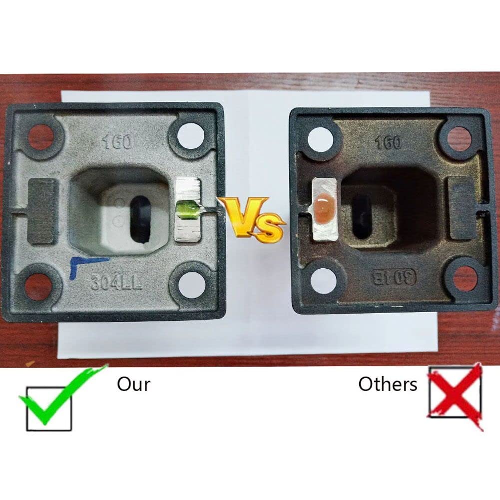 Premium 304 Stainless Steel Frosted Black Glass Clamp for Stair Railing Post & Fence Railing - Heavy Duty Square Pool Fence Floor Panel Glass Bracket (2-Pack) - Perfect for Modern Home, Commercial & Outdoor Safety Railings