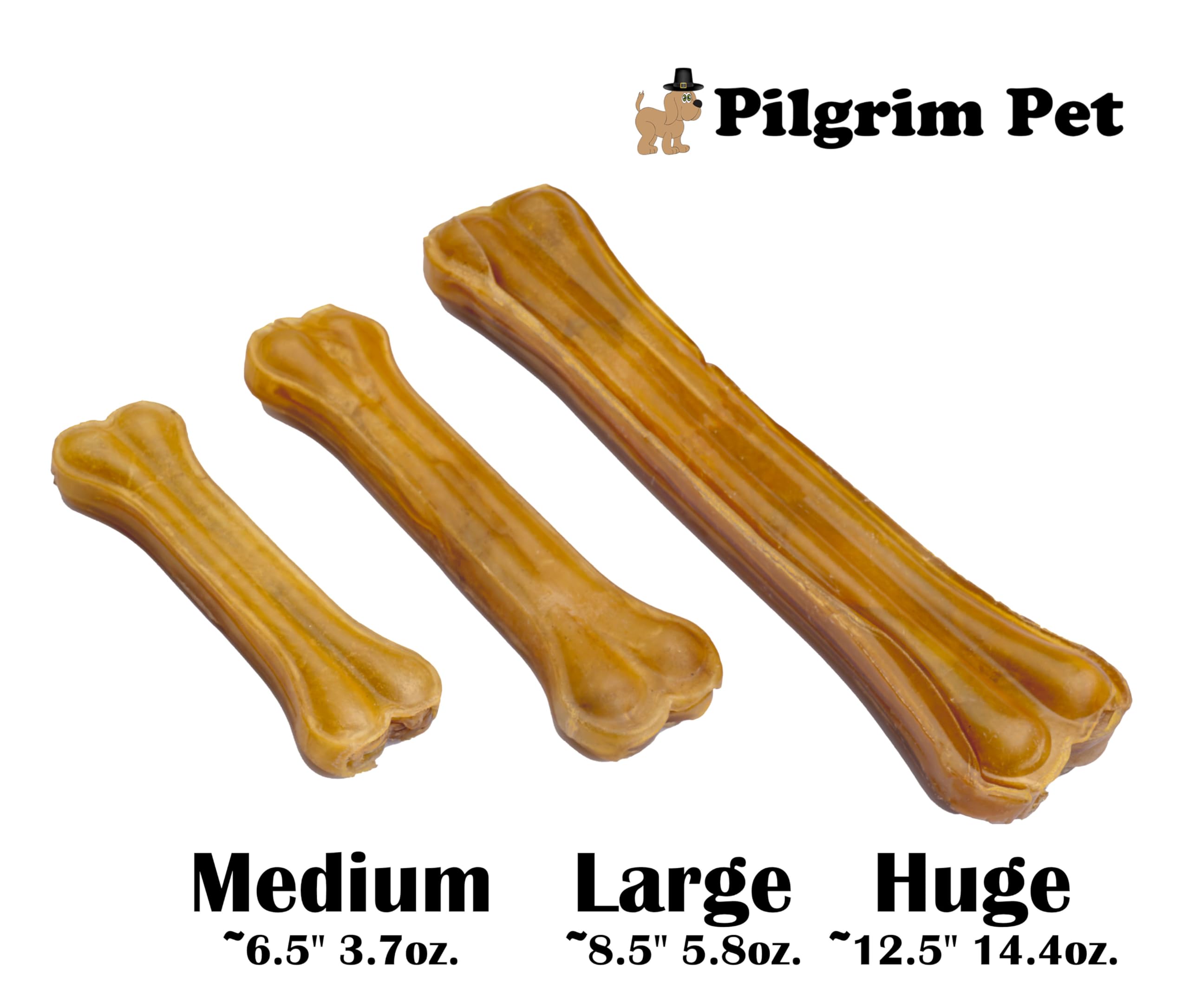 5-Pack Premium Compressed Rawhide Dog Bones - 100% Natural Long-Lasting Chew Toys for Aggressive Chewers (12.5