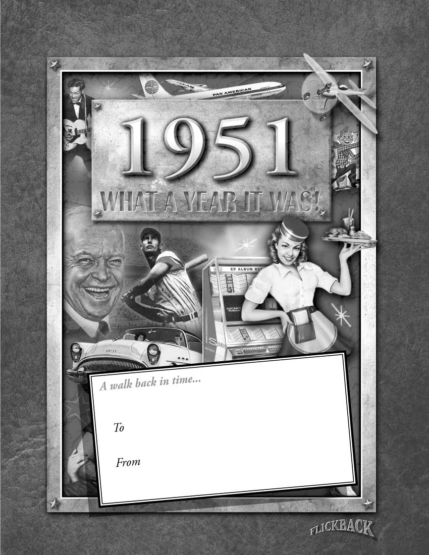 1951 What a Year It Was! 70th Anniversary Coffee Table Book - Perfect for Home Decor, Gift Giving & Nostalgic Storytelling