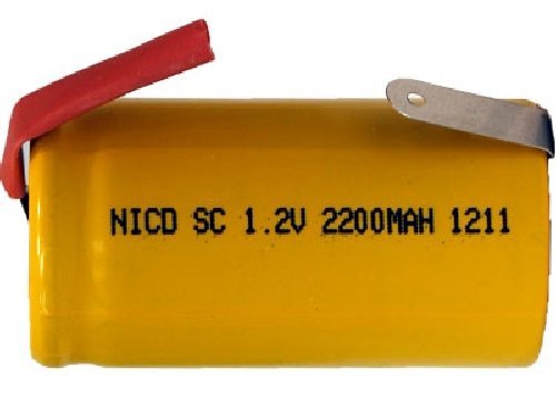 45 Pack Sub C NiCd Rechargeable Batteries 2200mAh with Tabs - Ideal for RC Cars, Power Tools, and Emergency Backup Power