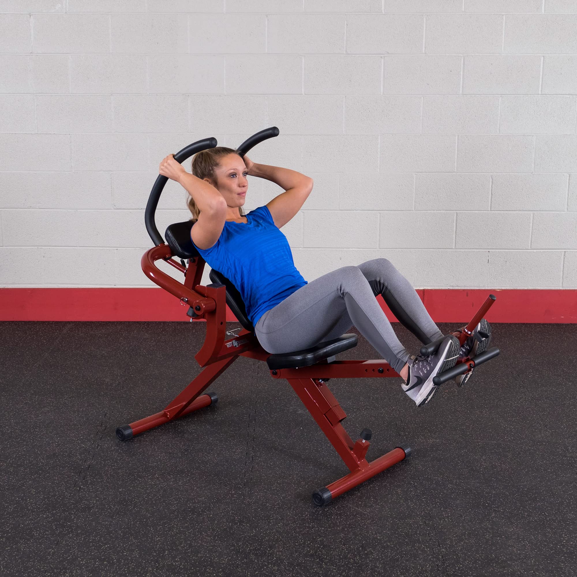 Best Semi Recumbent Ab Crunch Bench BFAB20B - Home Gym Equipment for Lower & Upper Abdominal Workout - Adjustable Strength Training Machine for Core Exercises - Perfect for Small Spaces & Home Fitness Routines