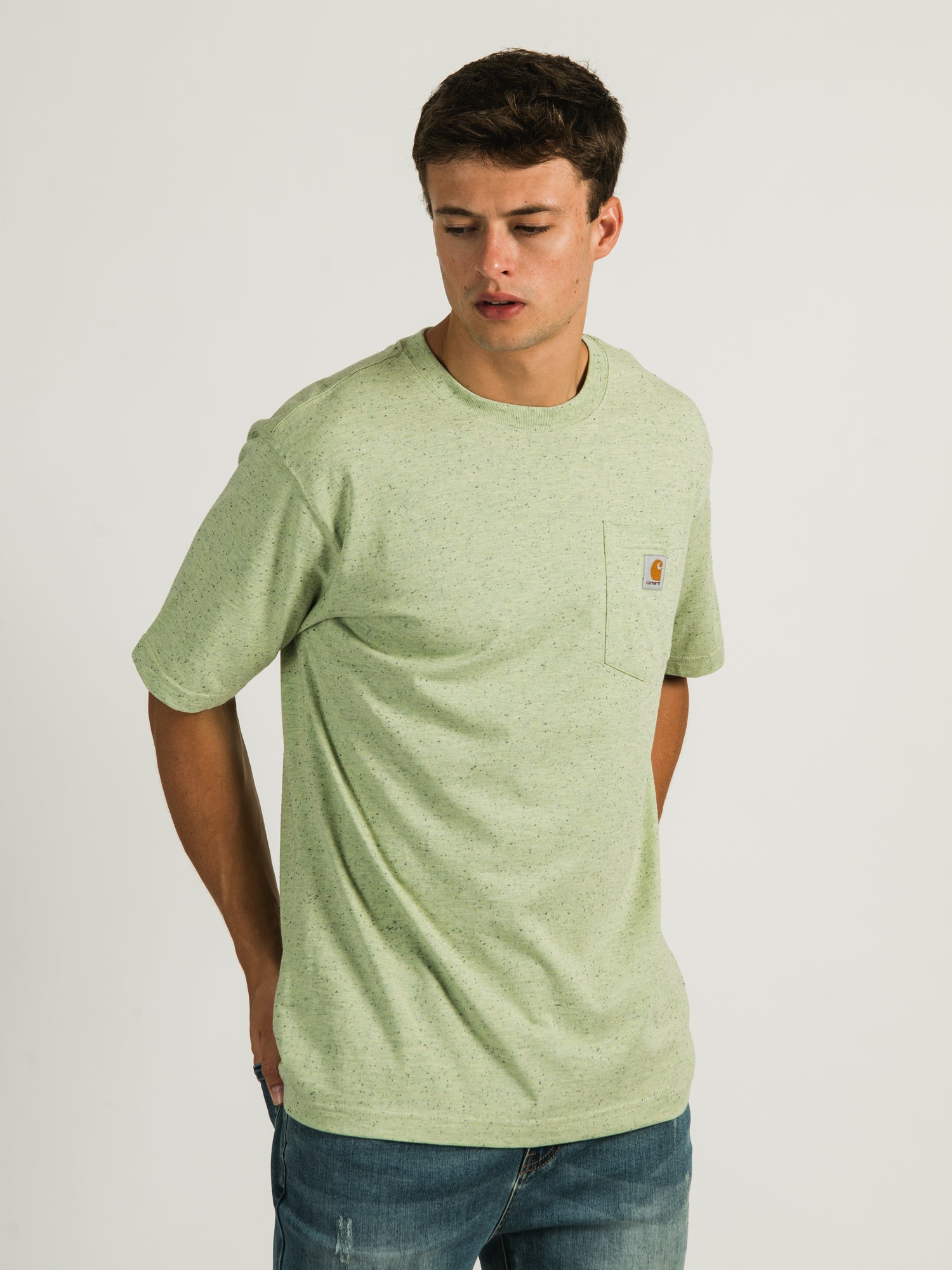 Carhartt Men's Workwear Pocket T-Shirt - Durable Cotton Short Sleeve Tee for Construction & Outdoor Work - Clearance Sale