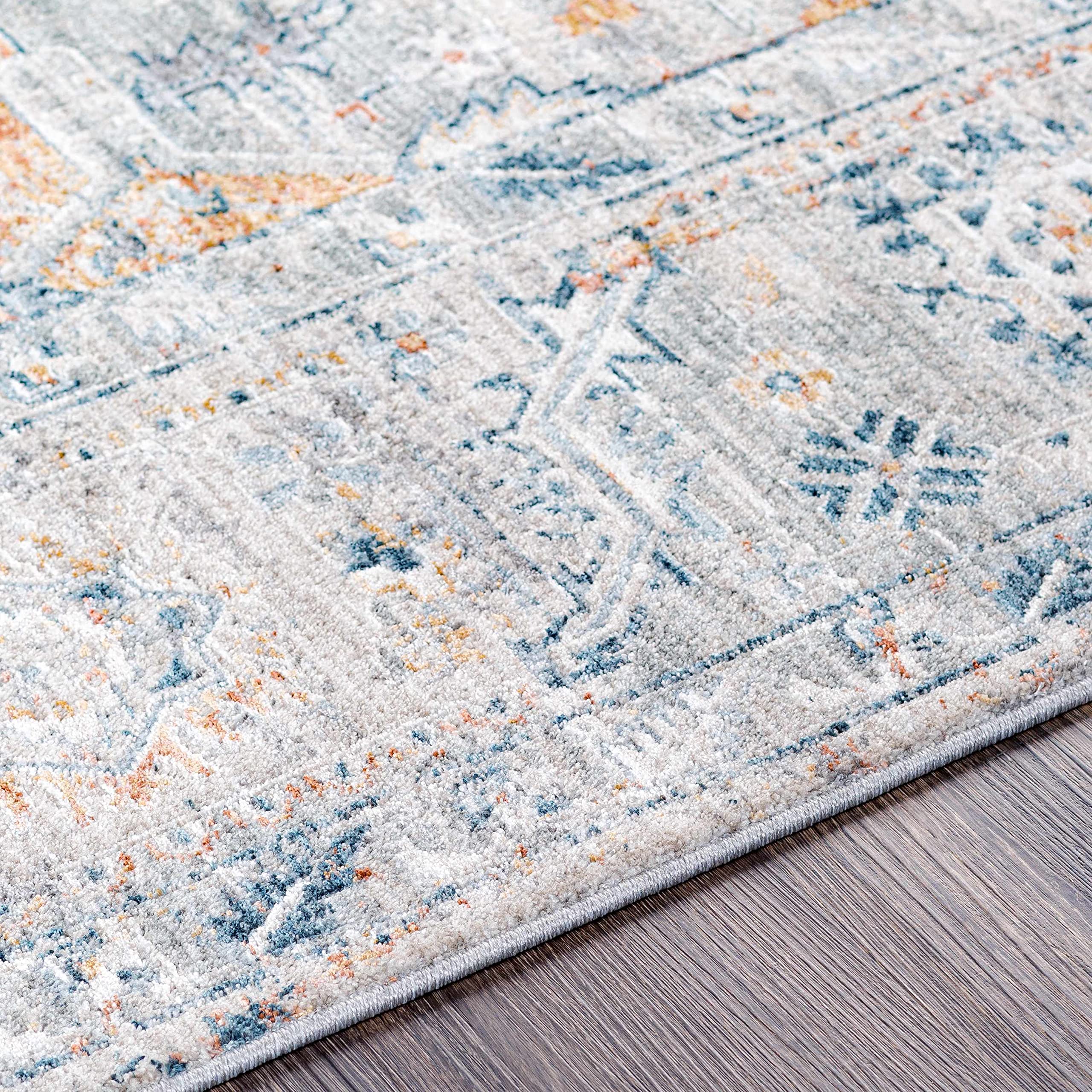 Premium Hauteloom Darvel Area Rug for Living Room & Bedroom - Soft Beige, Green, Red 5' x 7'5