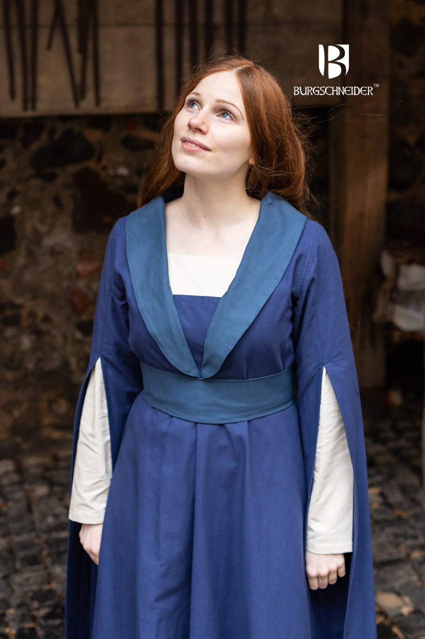 Agnes Dark Blue/Woad Blue Women's Dress - Elegant & Comfortable for Parties, Weddings & Casual Wear