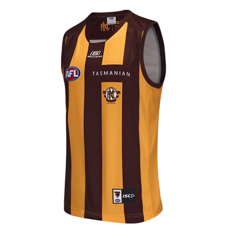 ISC Hawthorn Hawks Adult 2025 AFL Home Replica Guernsey Jersey - Official Team Uniform for Fans & Players - Perfect for Game Day, Training & Sports Events