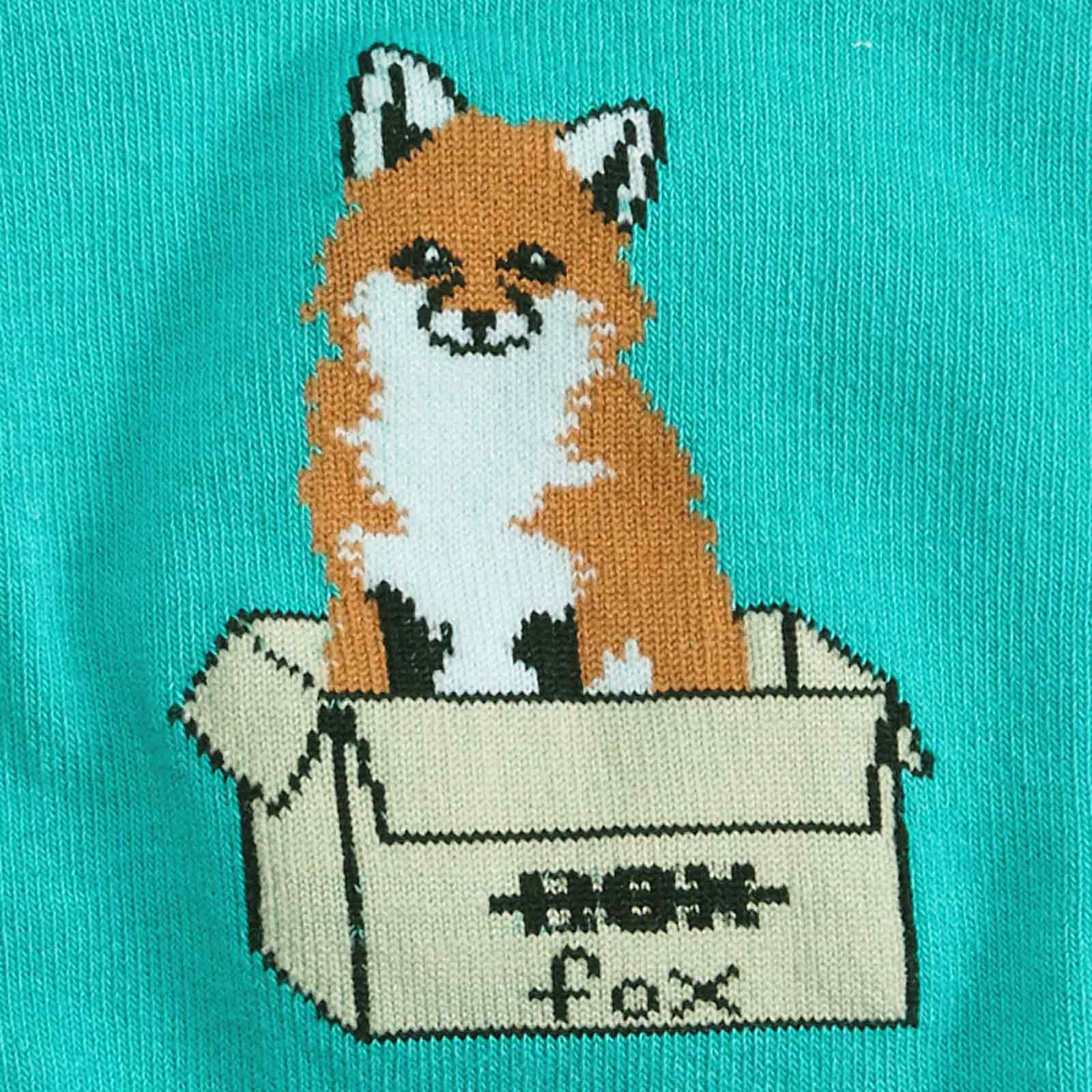 Foxes in Boxes Knee High Socks for Women - Fun & Comfortable Novelty Socks - Perfect for Cosplay, Gifts, and Everyday Wear