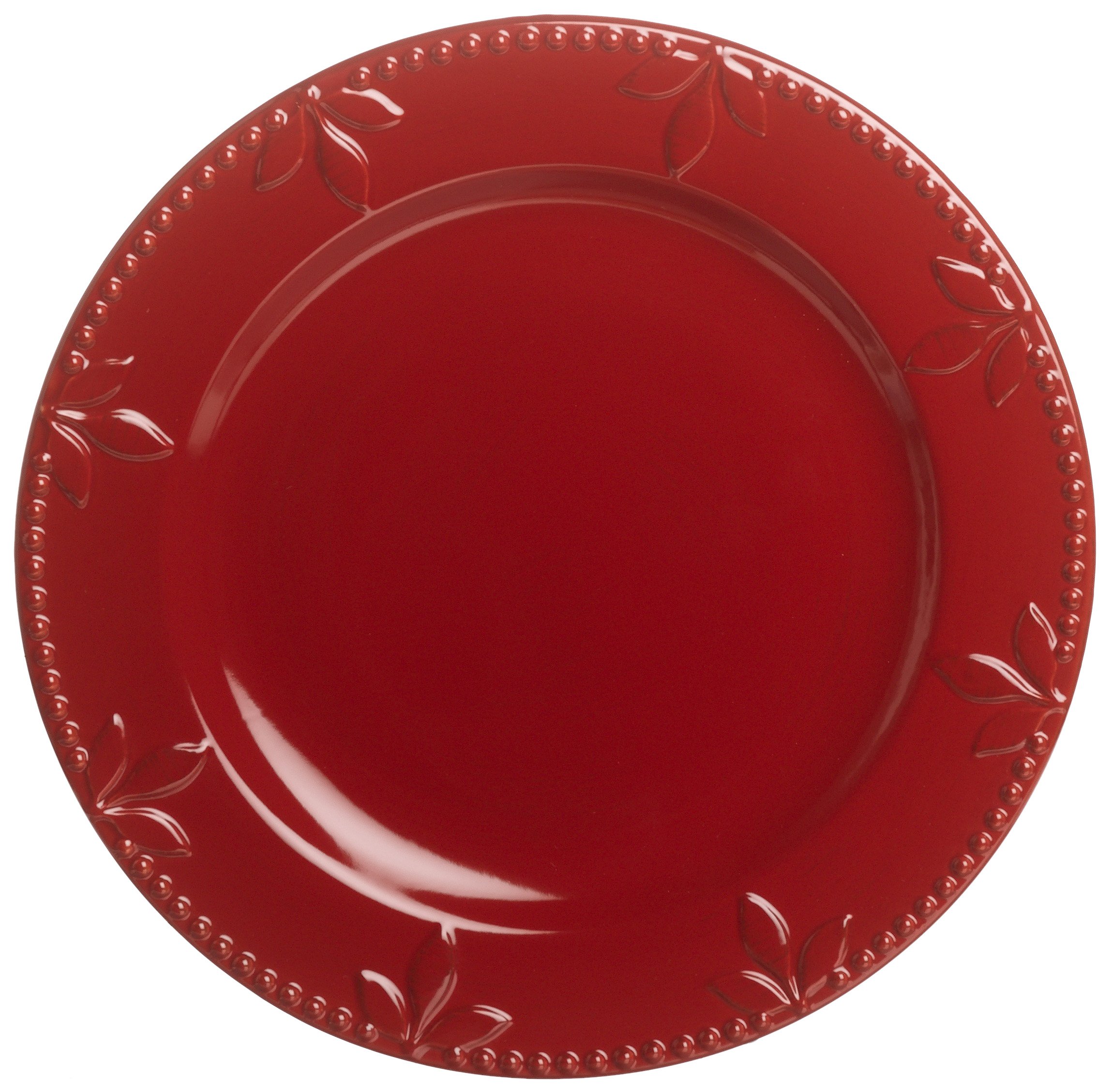 Signature Housewares Sorrento Collection 11-Inch Dinner Plates - Ruby Antiqued Finish, Set of 6 | Elegant Tableware for Fine Dining, Dinner Parties & Home Decor