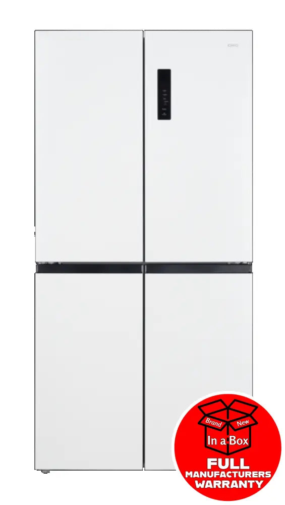 CHiQ CCD499NWS 503L White Cross Door Refrigerator - Energy Efficient Large Capacity Fridge for Home, Kitchen, Office, and Restaurant Use