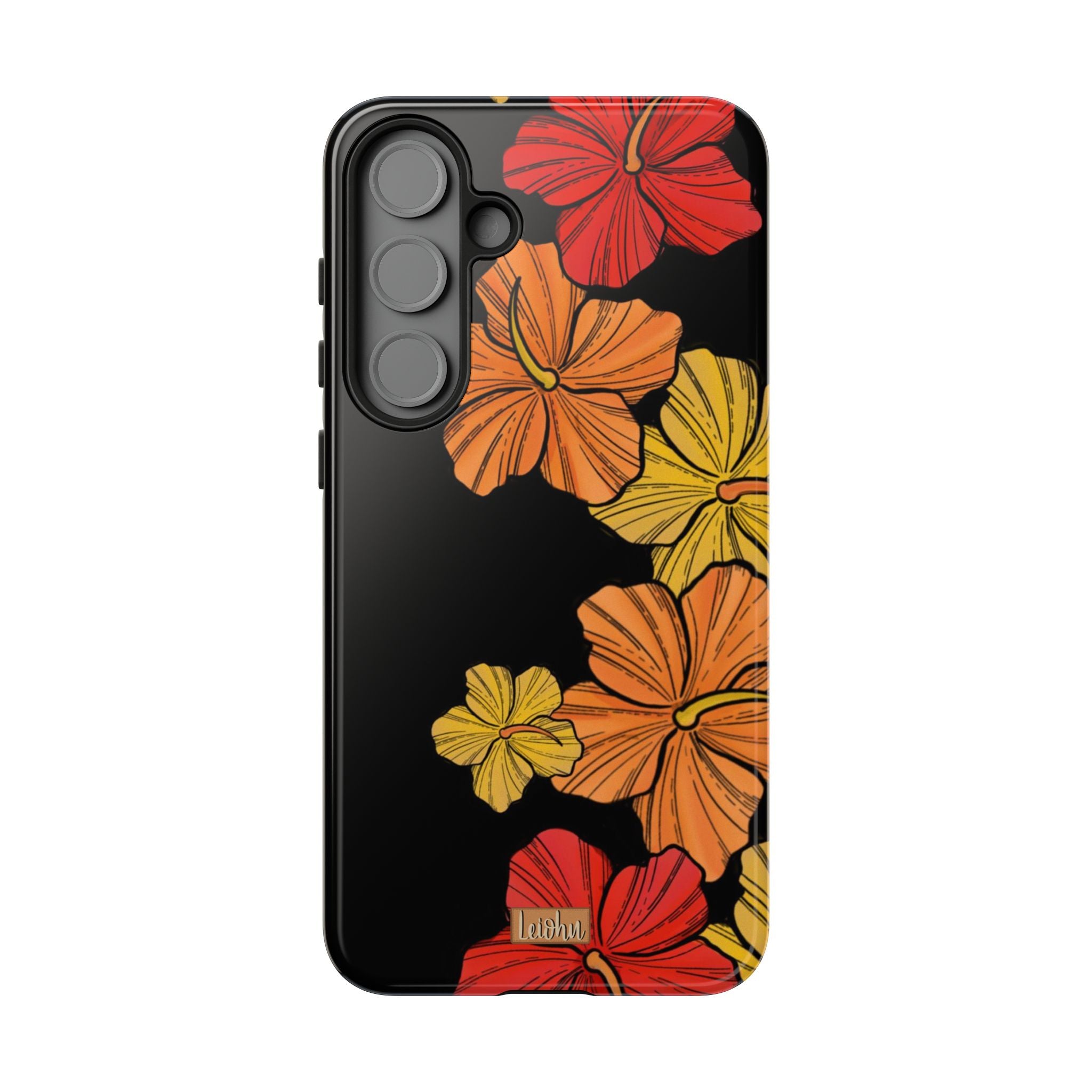 Vintage Hibiscus Pattern Samsung Galaxy Phone Case - Stylish Protective Cover for Galaxy S21/S20/S10/Note 20 - Perfect for Everyday Use, Travel & Gifting
