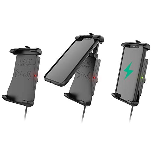 RAM MOUNTS Quick-Grip 15W Waterproof Wireless Charging Holder RAM-HOL-UN14WB-1 - Perfect for Car, Motorcycle, and Outdoor Adventures