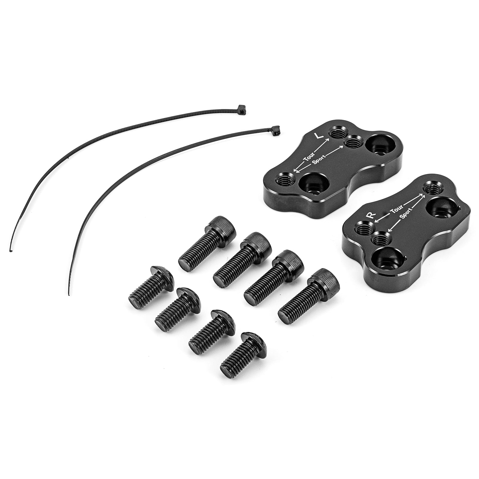 2018-2025 Honda Goldwing 1800 CNC T6 Billet Aluminum Handlebar Riser Adapter Kit - Silver Finish for Improved Riding Comfort & Control - Perfect for Long Distance Touring & Custom Motorcycle Upgrades