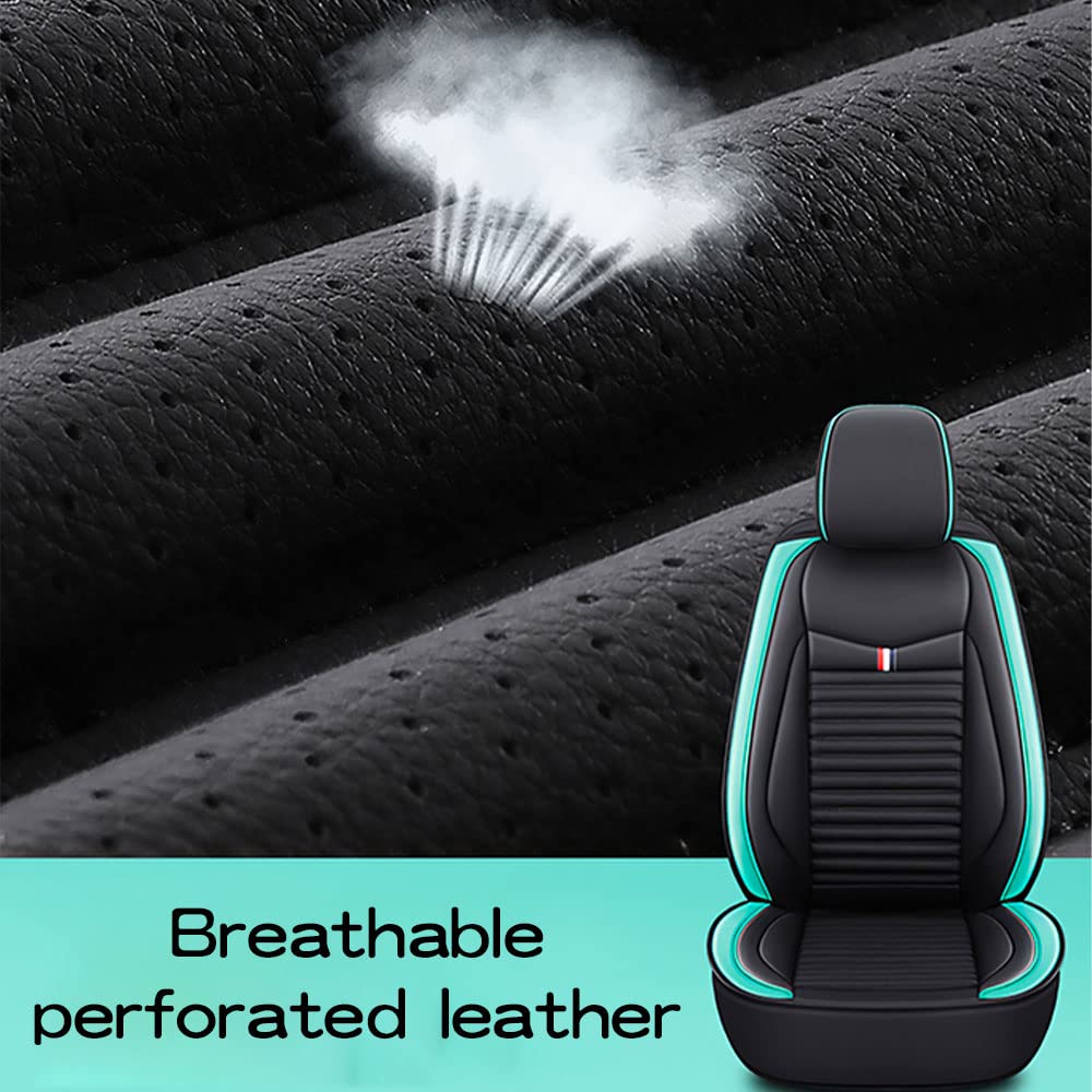 Premium Leather Car Seat Covers for Toyota Highlander Hybrid (2006-2023) - 8-Piece Full Set in Black & Pink | Durable Auto Interior Protection for Family Road Trips & Daily Commutes