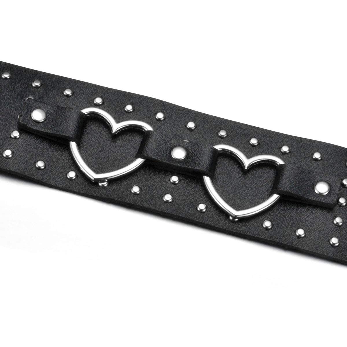 Eigso Punk Belts with O-Rings & Chains - Gothic Steampunk Style Adjustable Garter Straps for Women & Men - Perfect for Rock Concerts, Cosplay & Fashion Outfits