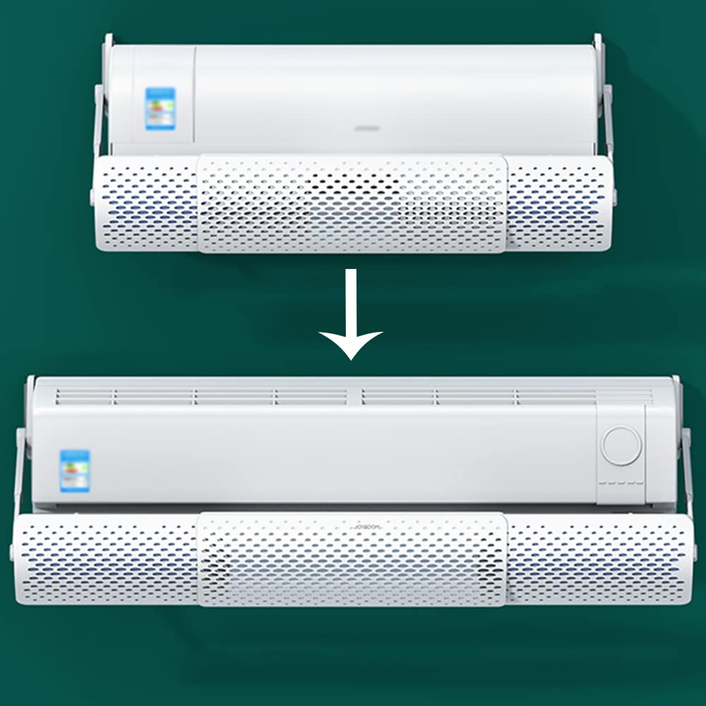 ROSG Extended Wall Mounted Air Conditioner Exhaust Deflector - Wind Shield for Cooling & Heating, Improves Air Circulation, Prevents Direct Blow - Perfect for Bedrooms, Offices & Living Rooms