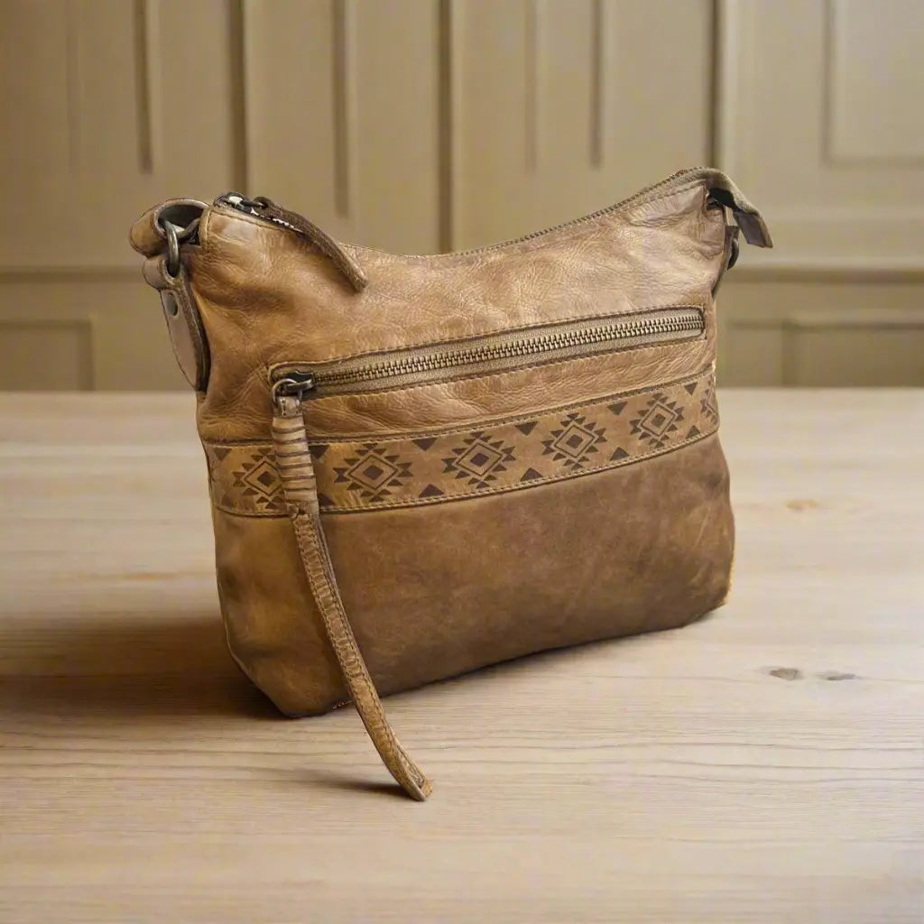Stylish MET Crossbody Bag with Aztec Pattern - Perfect for Travel, Shopping & Everyday Use