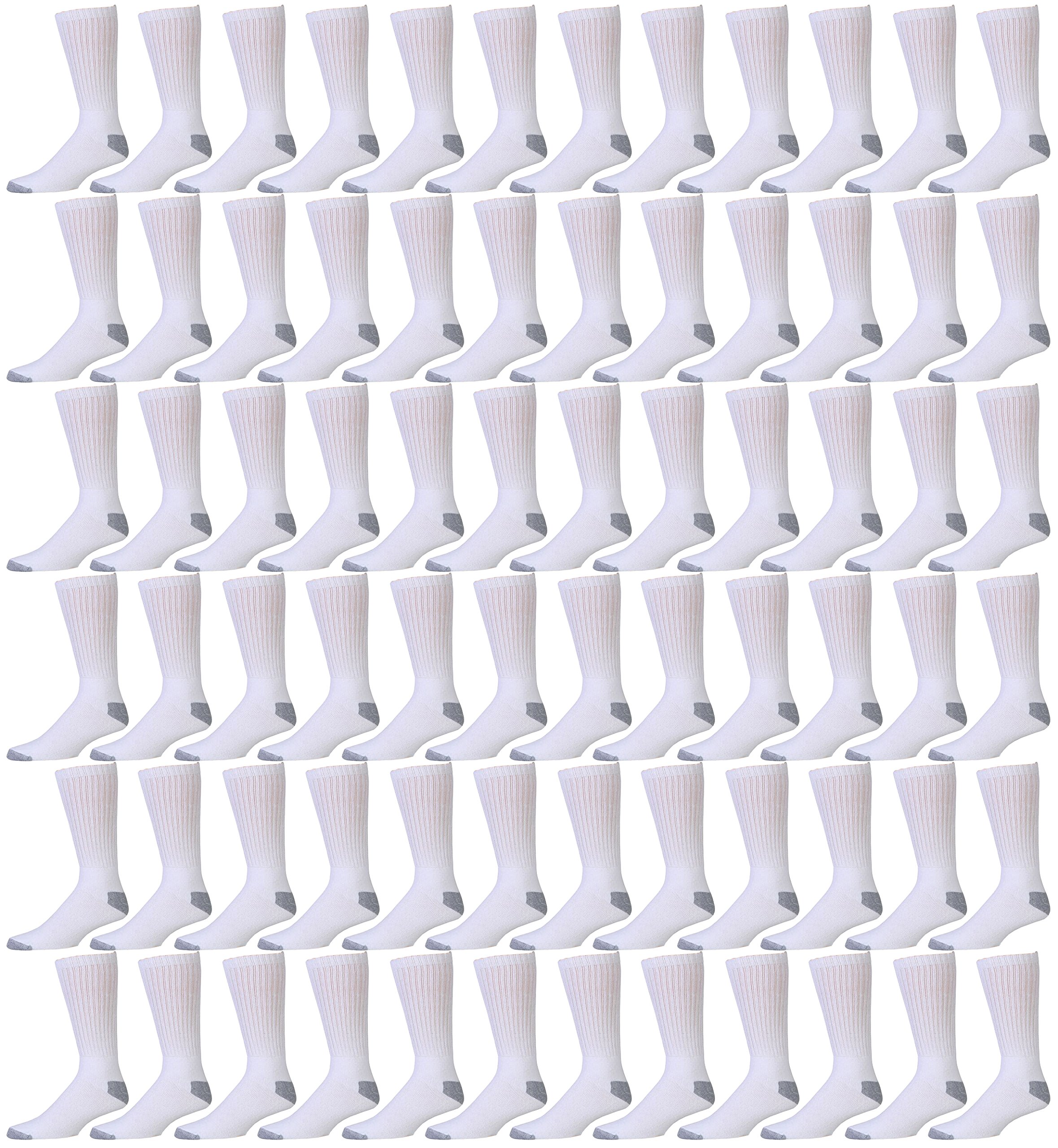 240 Pairs Cotton Crew Socks for Men & Women - Breathable Athletic Socks Bulk Pack - Perfect for Sports, Gym, Work & Daily Wear