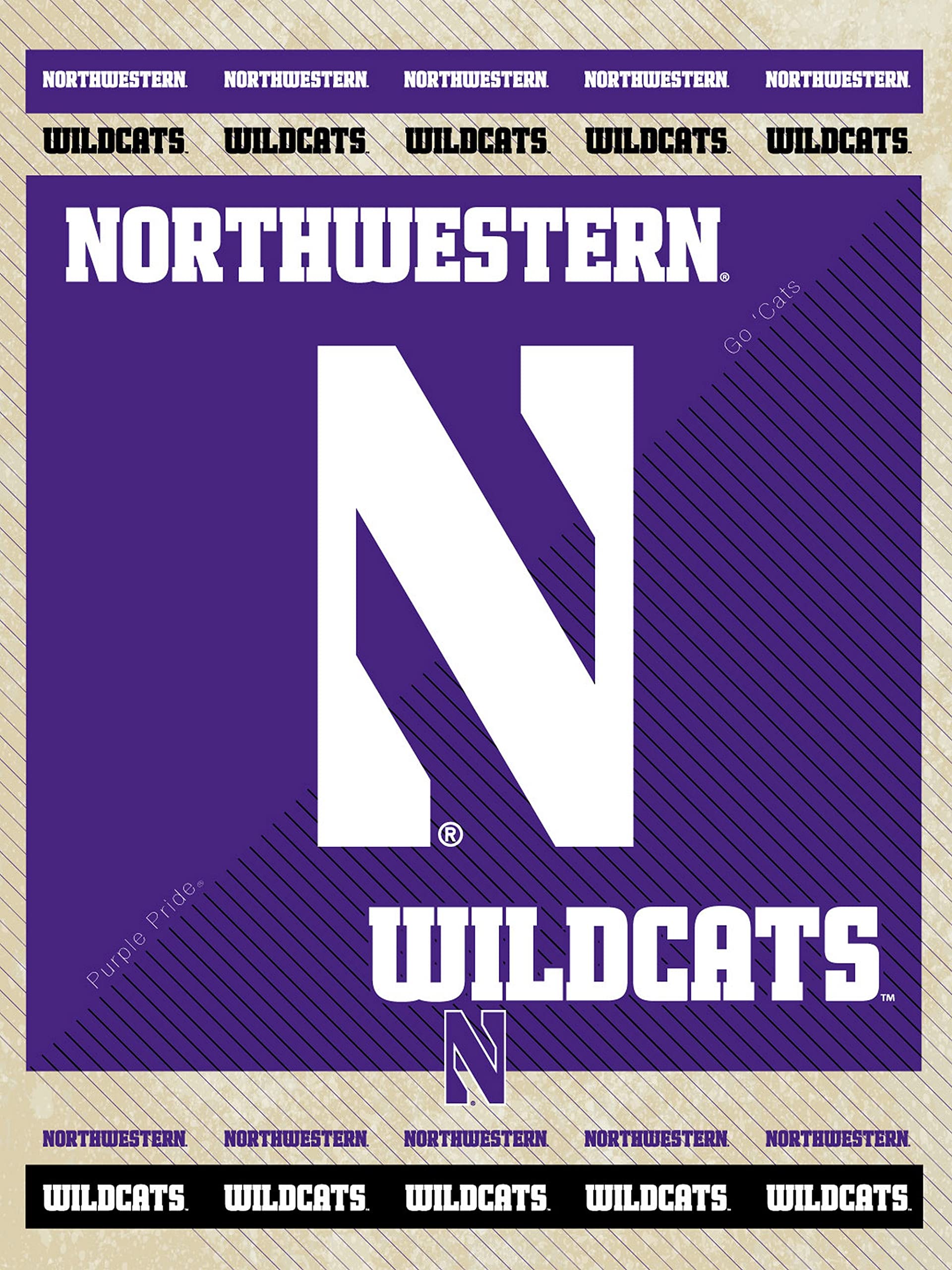 Northwestern University Canvas Wall Art - Purple Pride Decor for Dorms, Offices & Gifts | NU Wildcats College Memorabilia