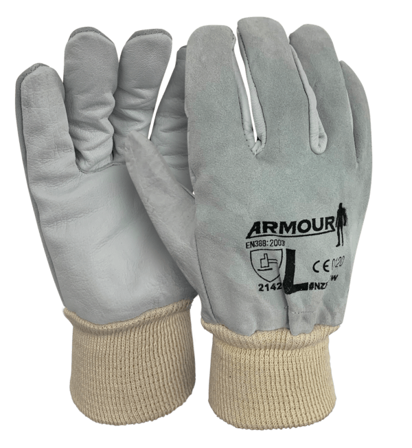 Armour Leather Refinery Knit Wrist Gloves - Large Size (6 Pairs) - Warm Winter Gloves for Men & Women - Perfect for Outdoor Activities, Motorcycling, and Cold Weather Protection